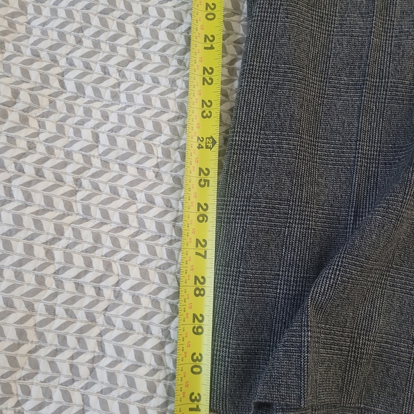 WHBM Gray/Black Plaid Wide Leg Trouser Pants- Front Sailor Buttons (size 0) - Picture 14 of 16